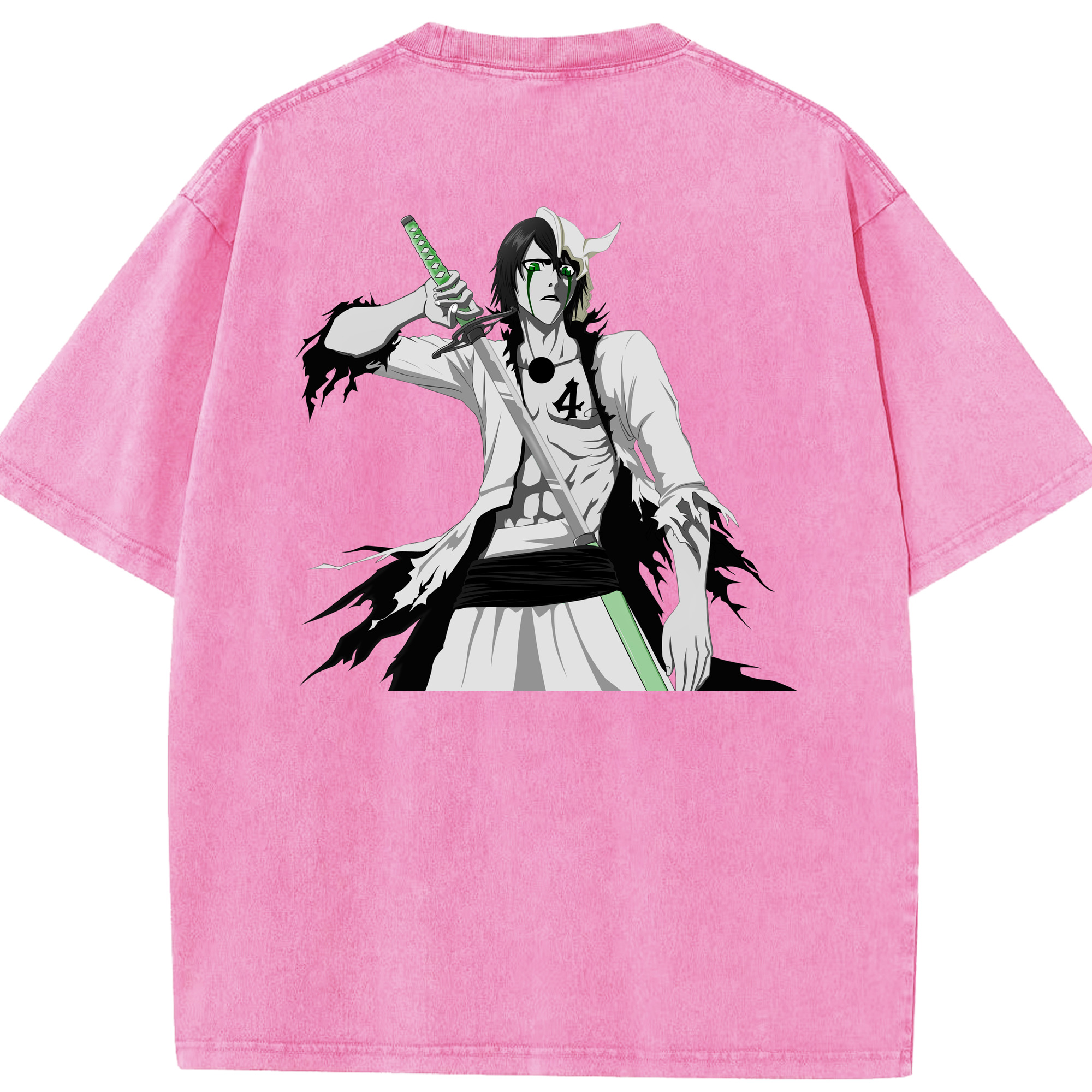 （画像用） ブリーチ ウルキオラ·シファー BLEACH Ulquiorra cifer 綿100% ヴィンテージ風 半袖Tシャツ（背面プリント）